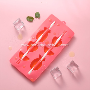 Silicone Pineapple Ice Cube Tray with Straws